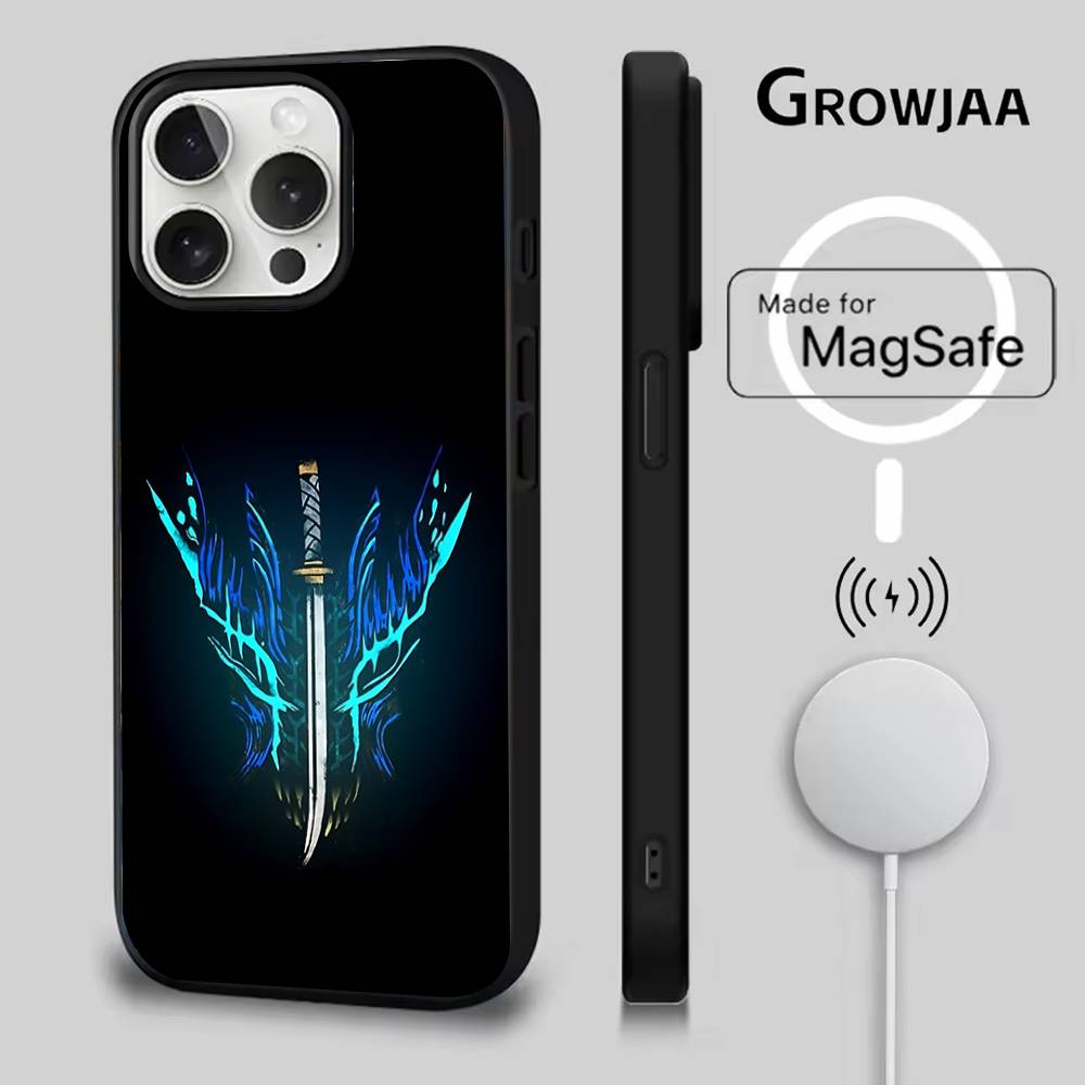 

D-Devil May Cry 5 Game Phone Case For iPhone 17,16,15,14,13,12,11,Pro,Max,Plus,Mini,SE4,E Magnetic Magsafe Wireless Charging iPhone15PRO