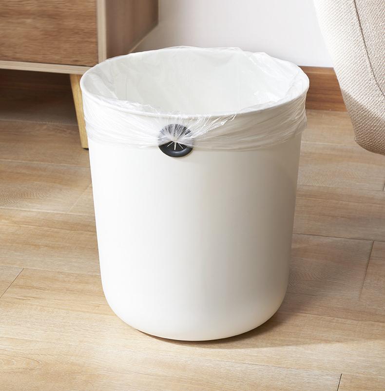 Small Capacity Open Top Trash Can for Kitchen Bathroom Living Room Minimalist Design Large Volume Waste Bin without Lid one size белый
