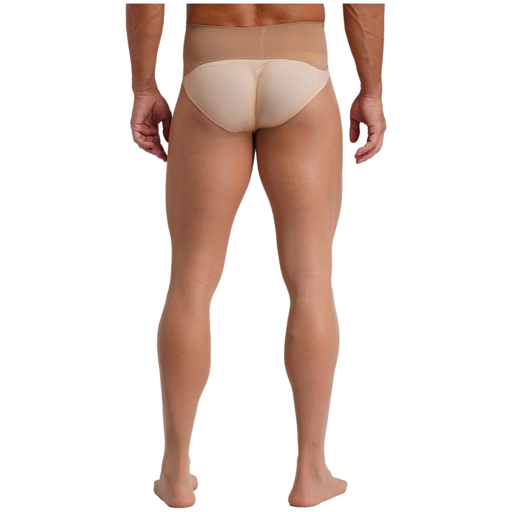 Herren Ultra Dünne Dehnbare Strumpfhosen Strümpfe Hoher Bund Nahtlos Durchsichtig Leggings Nachtwäsche