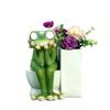 Outdoor Frog Garden Statue Decor for Outside Yard Ornament for Porch Patio Balcony Lawn Shelf Gardening Gifts Statue