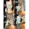 Korean Off-Shoulder Chain Pleated Long Sleeve Autumn Top