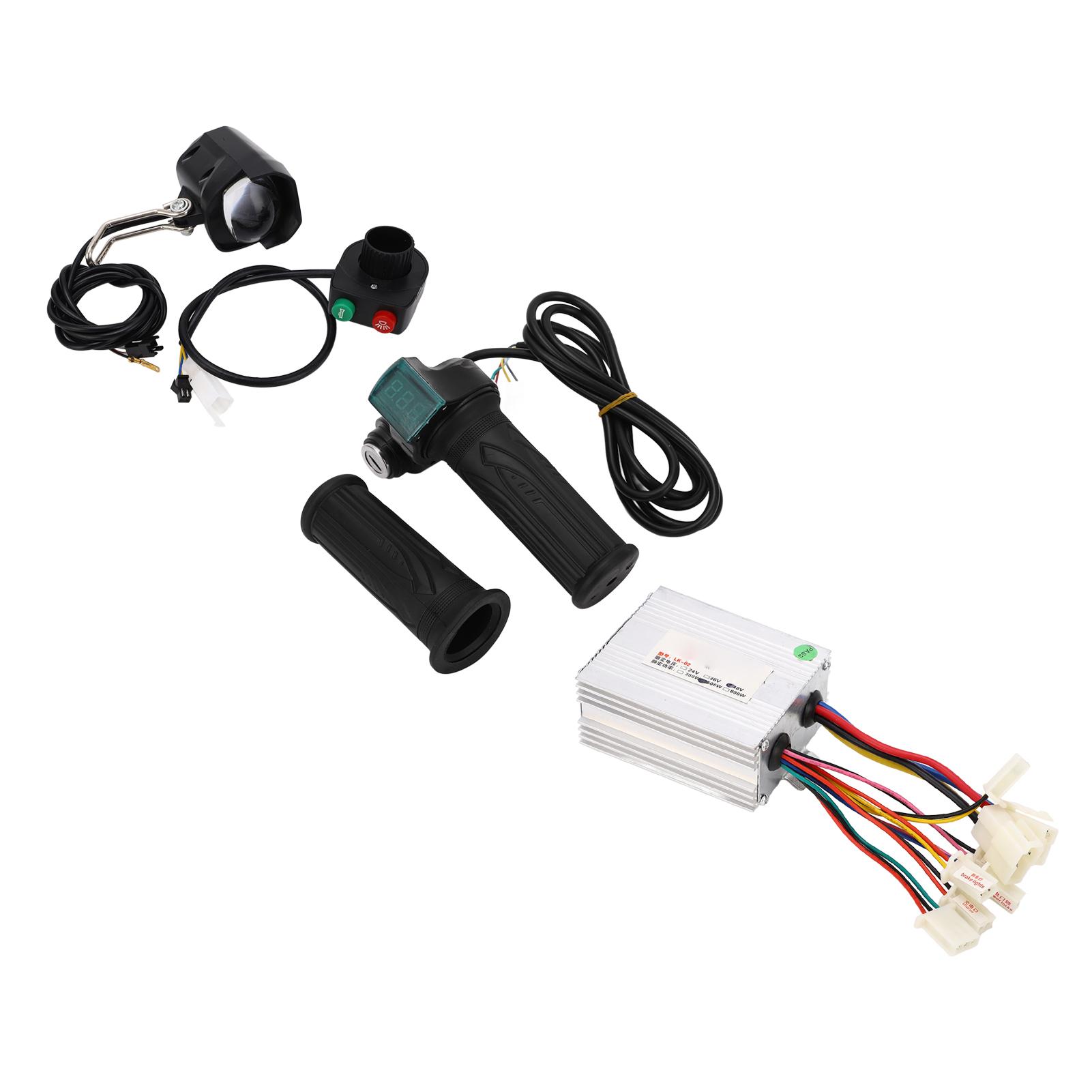 

Комплект контроллера дроссельной заслонки для электровелосипеда 48 В 500 Вт Стабильный контроллер для электровелосипеда Комплект руля с фарой