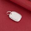 S925 Sterling Silver Heart Sutra Charm Pendant for DIY Beading and Wenwan Buddhist Beads.