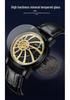 SANDA Men's Automatic Skeleton Watch with Starry Sky Dial, Luminous, Waterproof