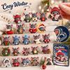 Winter Warm Acrylic Charm with Cute Hanging Ornament for Christmas Decoration Gift Box