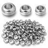 20pcs Stainless Steel Big Hole Beads Round Loose Spacer Beads For Jewelry Making DIY Bracelets Necklace Accessories Wholesale