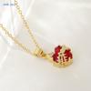MHS.SUN Nuovo Collana Sacro Cuore di Gesù Cuore Immacolato Croce Placcata Oro 22k Collana per Donne Ragazze Gioielli Cattolici
