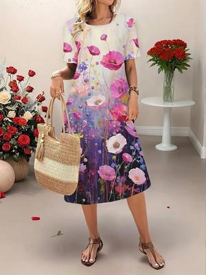 Bedrucktes Damenkleid