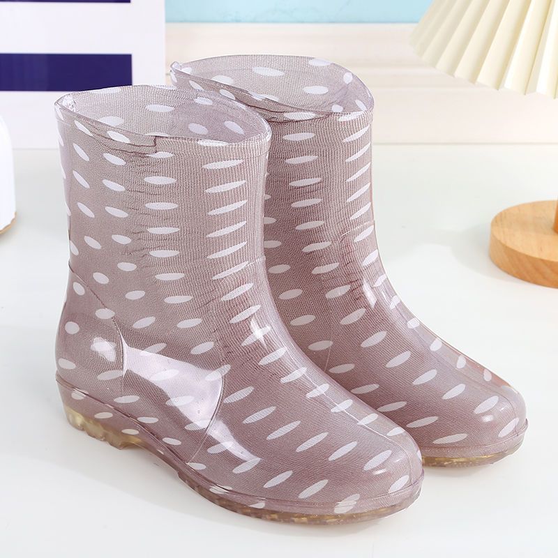 

Rain shoes women s fashion wear non-slip water shoes adult students waterproof overshoes short women s medium rain boots 41