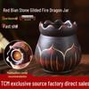 Traditional Chinese Medicine Gilded Fire Dragon Moxibustion Jar Set for Massage and Gua Sha Therapy