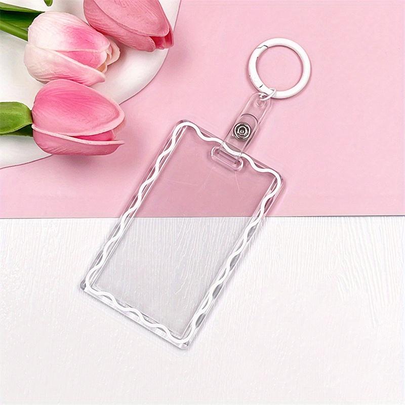 Transparent Acrylic Picture Frame ID Card New Unisex Hard Plastic Work Card Holder Business Case Protector Cover