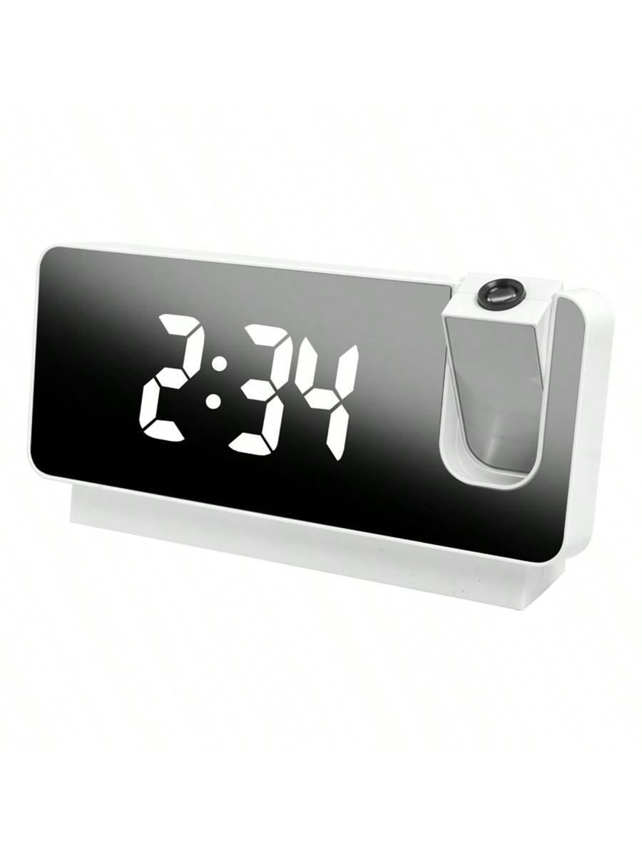 Multi-function Projection Electronic Clock Luminous Silent Alarm Clock Student Bedside Table Clock Home Desktop Decoration белый