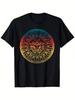 Calendario Maya Messicano Azteco Inca Arte Popolare T-Shirt Uomo Tendenza Stampa Lettere Re