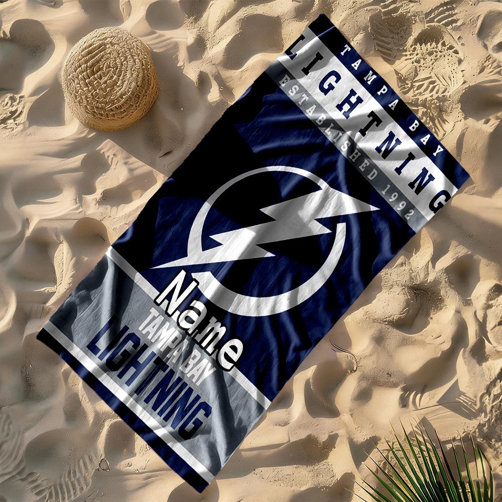 Tampa Bay Fan Gear Customizable Name Beach Towel Soft Durable Quick-Dry Suitable for Sports Travel Swimming Yoga Bathroom Beach And Pool