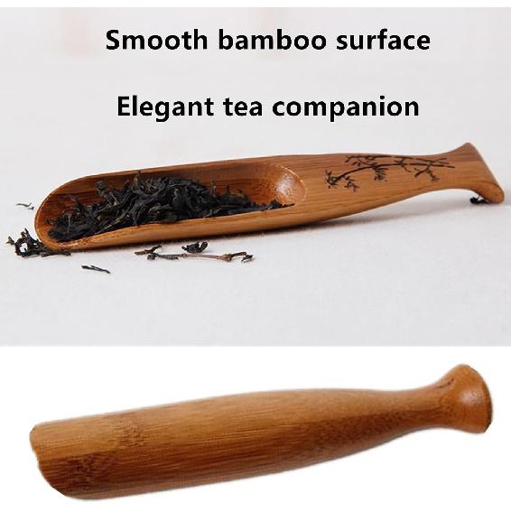 Bamboo Tea Spoon Scoop Shovel Chinese Kung Fu Loose Tea Measure Spoon for Home Teahouse Office