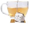 T Infuser, Stainless Steel House Shape T Strainer Filter Diffuser for Loose Lf T, Coffee Bns, Soup Ssoning with Drip Tray