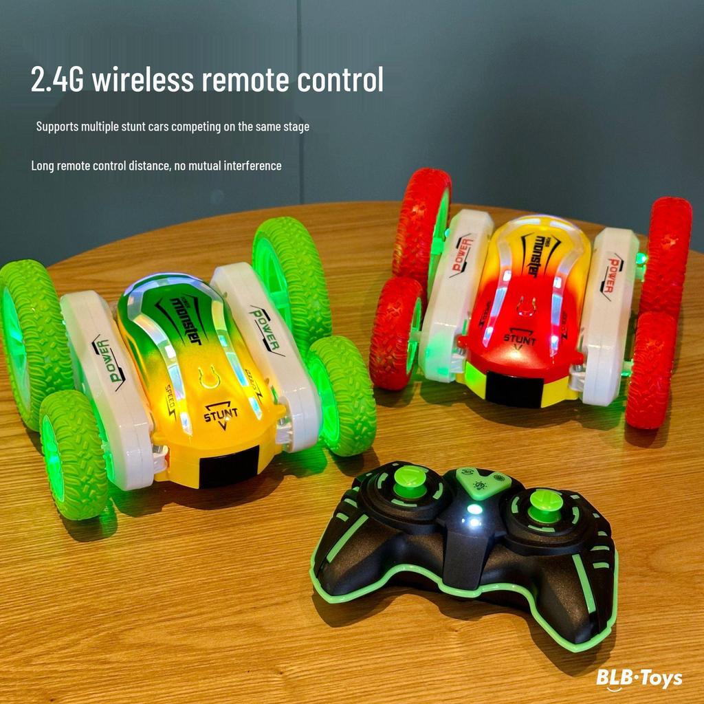 4WD Stunt Car with LED Light-Up Tires and Remote Control