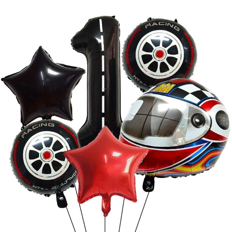 High Quality 40 Inch Aluminum Foil Racing Balloon Set with Sturdy Portable Construction Ideal for Indoor Outdoors Party Use