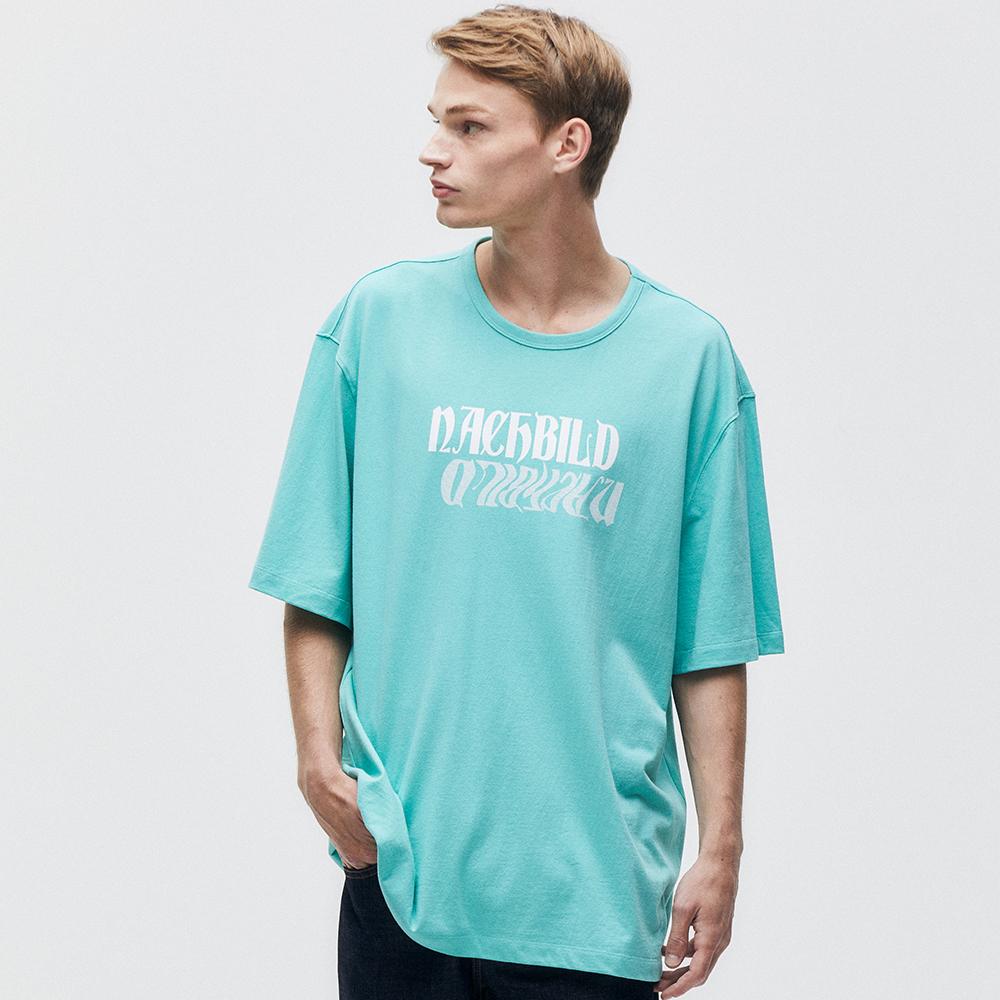 Pinned Look Shadow Print Semi-Oversized Top (Jade) L