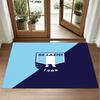 Lazio FC Design Crystal Velvet Rug Soft Decorative Mat for Bedroom Entrance