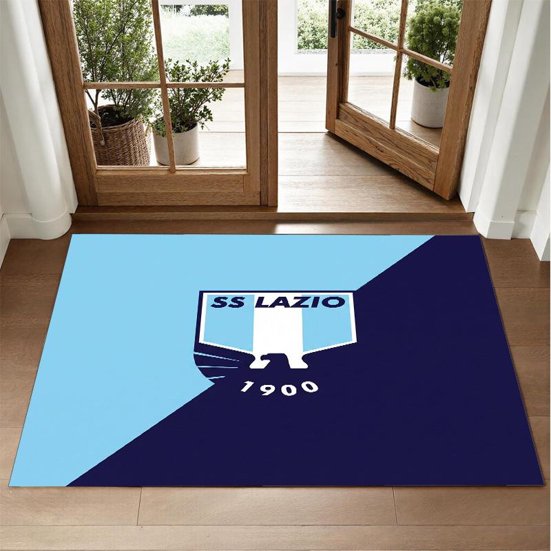 Lazio FC Design Crystal Velvet Rug Soft Decorative Mat for Bedroom Entrance
