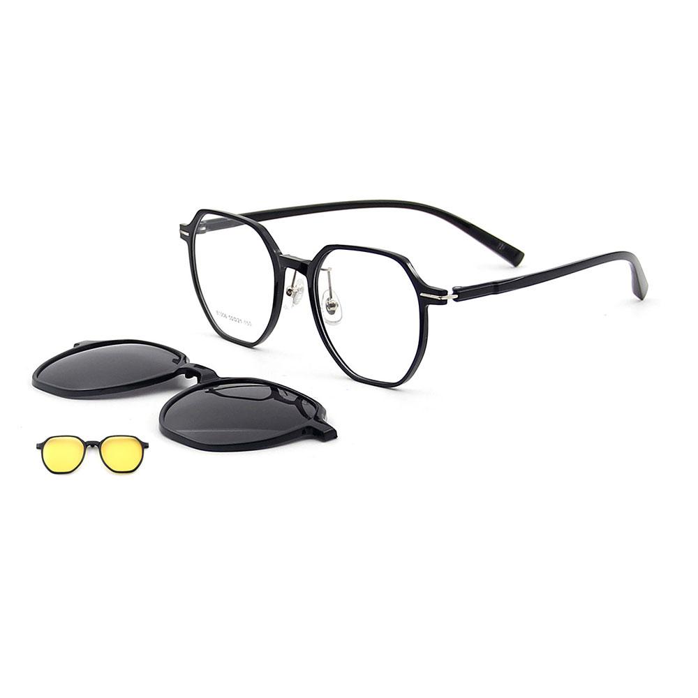 

Modern Square Ultralight TR90 Men s Polarized Clip-On Sunglasses And Night Vision Durable Glasses Frames for Day & Night Comfort