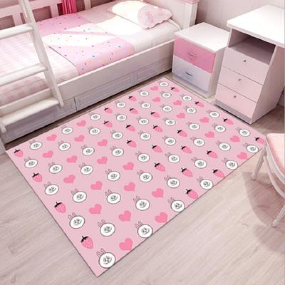 New Children 'S Bedroom Cartoon Bedside Carpet Teenage Girls Pink Color System Cute Cartoon Carpet Room Decoration Carpet