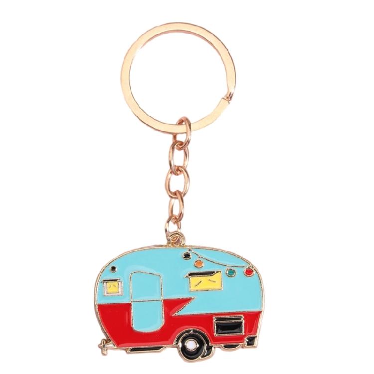 Pack of 2 Camping Car Keyrings Alloy Keychain Set Stylish Car Shape Bag Pendant Bag Accessory for Camping Lover Present