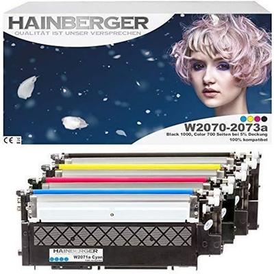 Hainberger Set of 4 Toners with Chip Replacing HP W2070A, 117A for Color Laser Printer 150 150A 150NW I MFP 178 178NW 178NWG 17