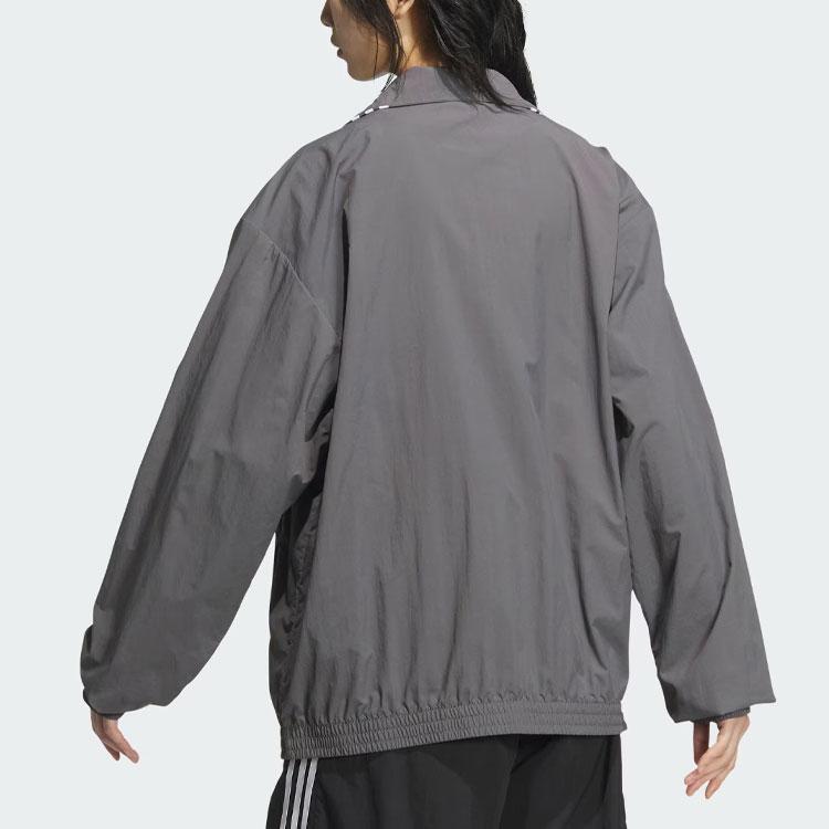Adidas Originals Oversized Treningsjakke Dame Topper Grå JJ3362