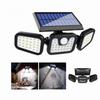 oeny 74LED Three-Head Solar Motion Sensor Outdoor Wall Light