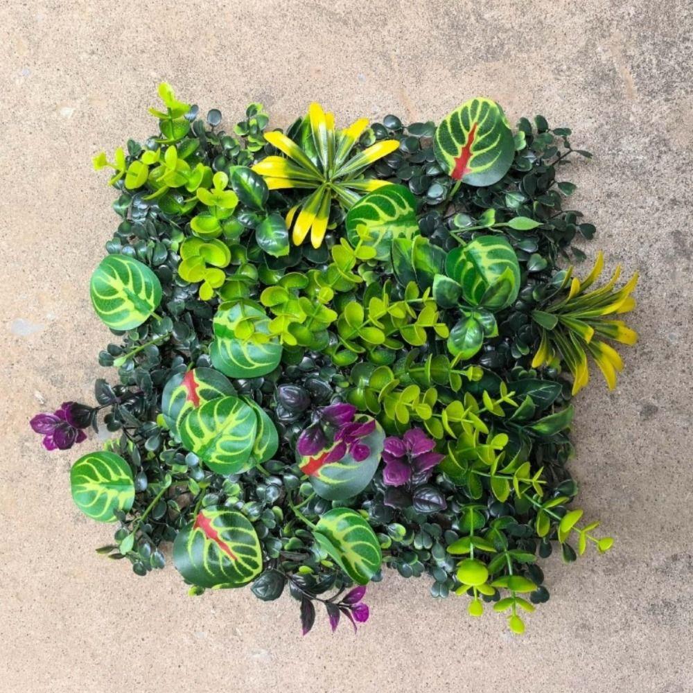 DIY Artificial Plant Wall Panel Sunflower Simulation Maple Plant Sheet  Living Room