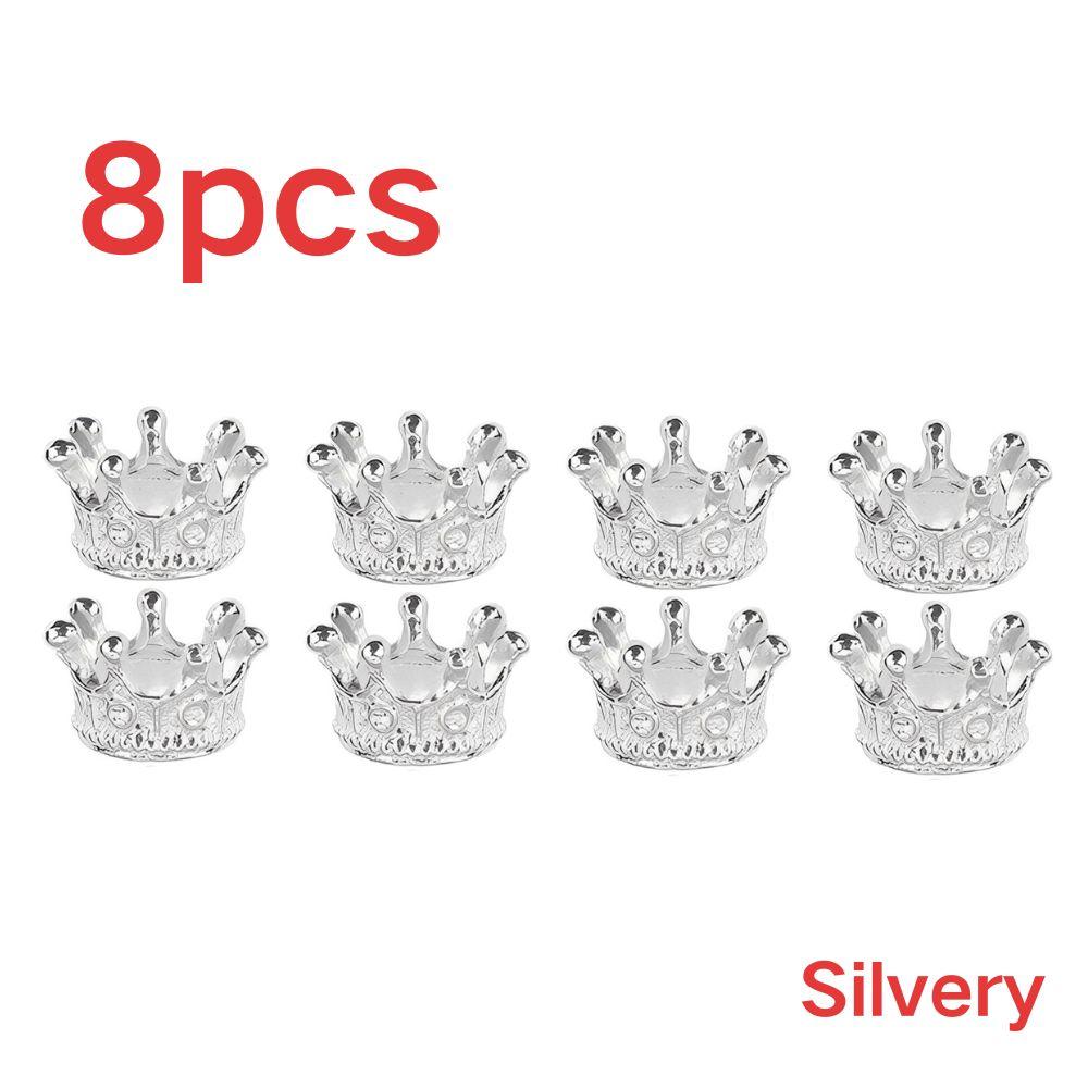 8pcs Mini Crown Spacer Beads, Multicolored Vintage DIY Jewelry Making Accessories, Doll House Miniature Crafts Decor YMY