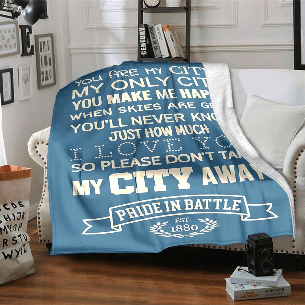 City Pride Battle Blankets Flannel Printed Breathable Warm Throw Blanket for Home Office Bedspreads 0708a17