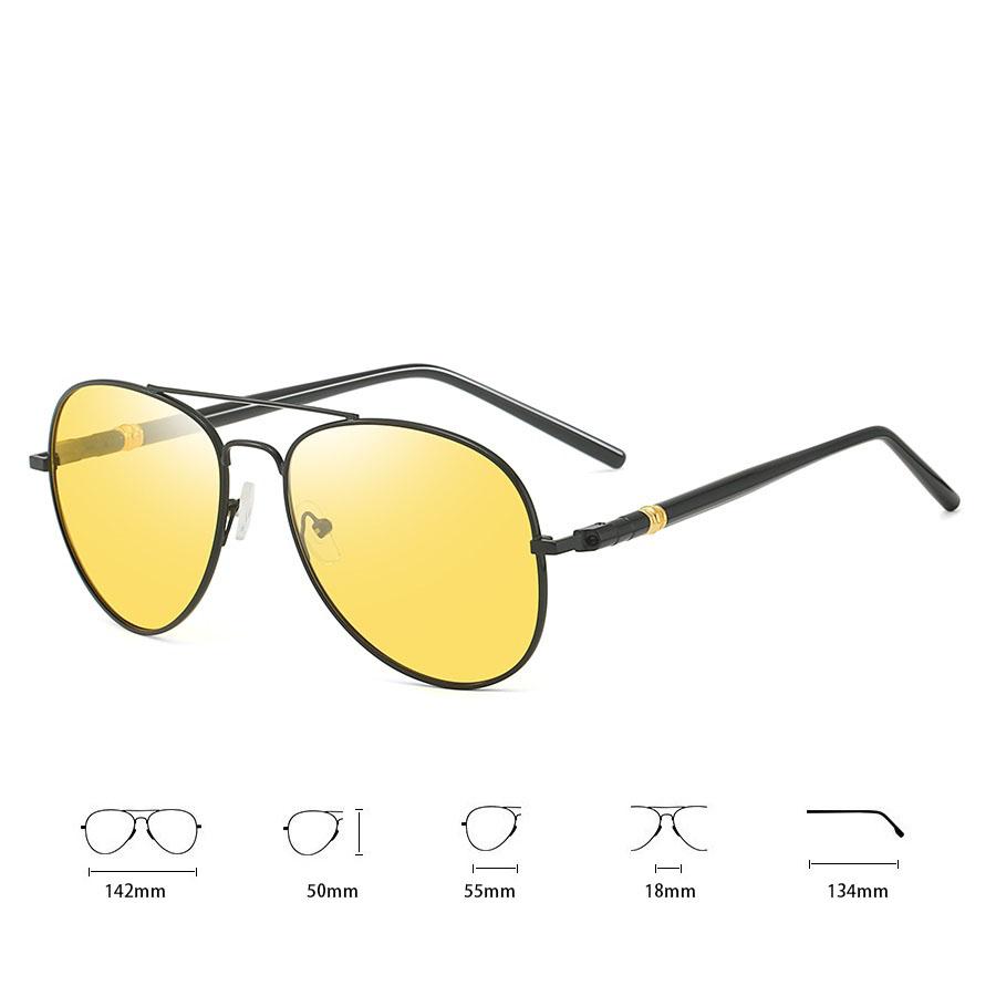 Fashion Vintage Unisex Metal Frame Night Vision Glasses Reduce Visual Fatigue Lenses Anti-Glare Anti Reflective UV400 Eyewear