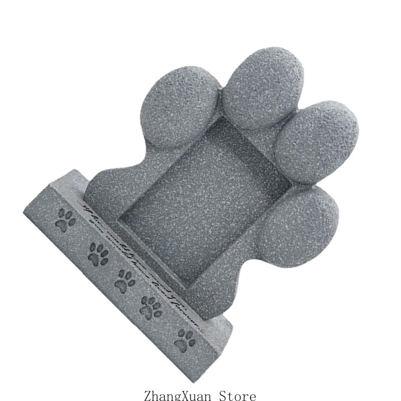 Pet Memorial Stones Pet Dog Cats Resins Paws Ornaments for Outdoor and Indoor Pet Memorial Gift