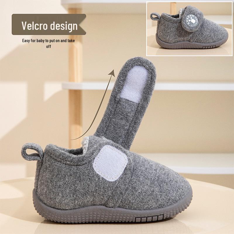Warm Winter Cotton Slippers for Toddlers - Heel-Covered Snow Boots for Boys and Girls