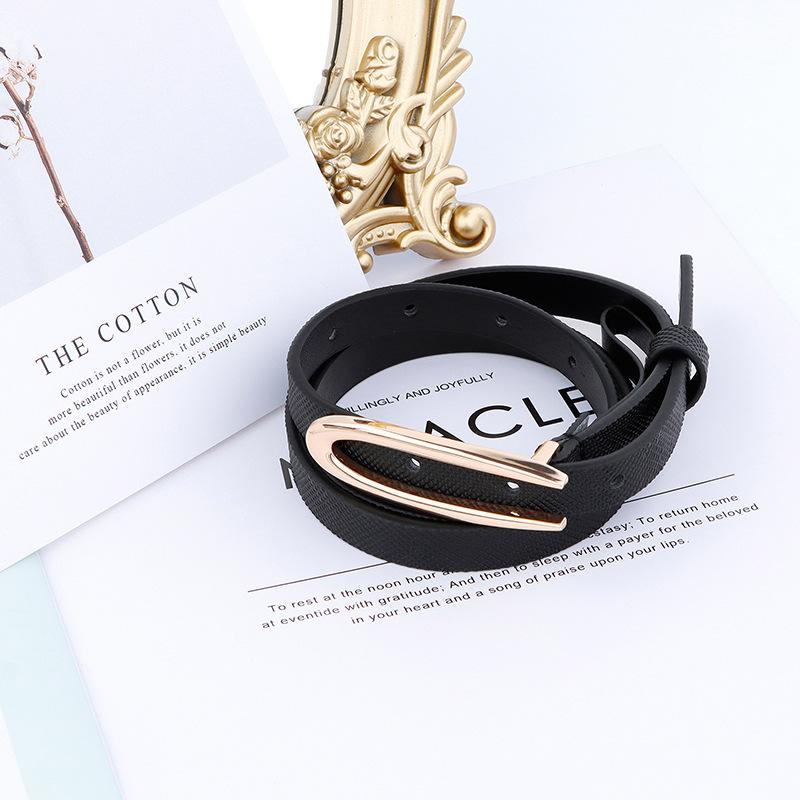 Mei Mary Belt - women's top grain leather fashion accessory - korean style minimalist slim belt