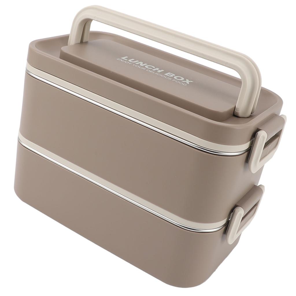 2 Tier Stackable   Box 304 Stainless Steel Insulated Lunch Containers Lkproof Compartment Portable Food Container for School