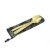4 Piezas Vajilla Negra Camping Viaje Un Cuchillo y Tenedor Cubiertos Anfibios Cuchara Tenedor Acero Inoxidable 304 Fideos Aperitivo
