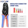 Crimping Tool For Insulated Electrical Connectors - Ratcheting Wire Crimper - Wire Crimp Tool 22-10 AWG(0.5-6mm)