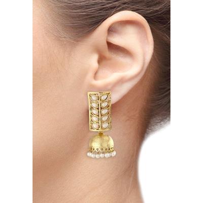 Traditioneller Perlenschmuck, stilvolle, ausgefallene Jhumki/Jhumka-Ohrringe für Frauen und Mädchen