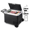 VEVOR 12 Volt Car Refrigerator, 60L Car Fridge, Portable Electric Cooler with Wheels and Handle, -20 Degrees C To 20 Degrees C