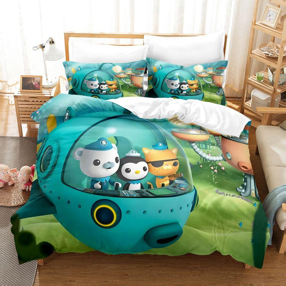 Octonauts Bedding Set Single Twin Full Queen King Size Bed Set Aldult Kid Bedroom Duvetcover Sets 3D Print Anime Octonauts