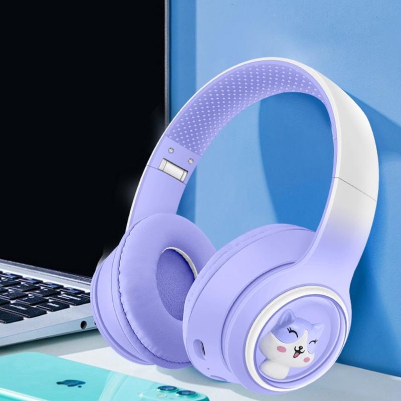 Wireless Headset Sports Bluetooth-compatible Headset Foldable Noise Canceling Headset for Travel Office Cellphone PC