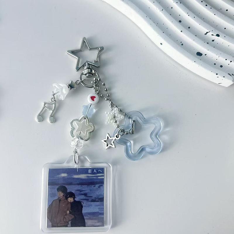 1Pc Diy Accessories Album Lamp Keychain Handmade Trendy Aesthetic Y2K Style Phone Strap Bag Key Pendant