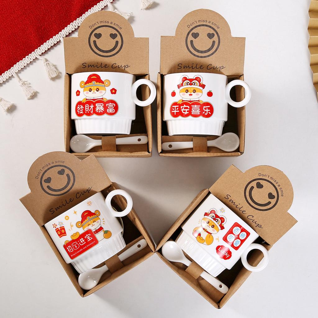 Cană Practică Suvenir Desen Animat Cană de Cafea Ceramică Activitate Cadou Mic Cană de Apă Publicitate