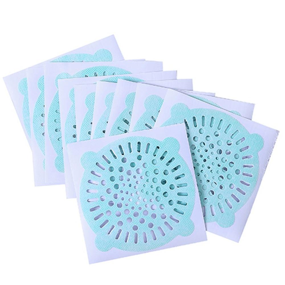 10pcs Disposable Hair Anti-blocking Floor Drain  Pool  Filter Toilet Sewer Drain Strainer Sink Filter Sticker