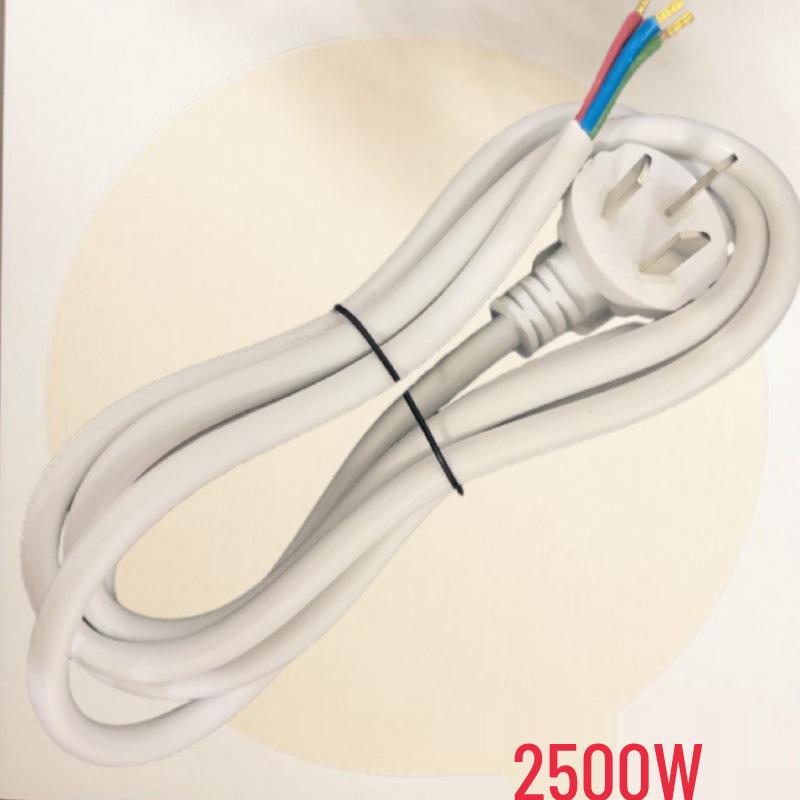 Three-Core Electrical Power Cord with Outdoor Plug and Integrated Three-Prong Connector