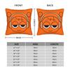 Sprunki Happy Oren (Orange) Kopf Quadratische Kissenbezüge Polyester Auto Spiel Kissenbezug Lustige Deko Wurfkissenhülle 40*40